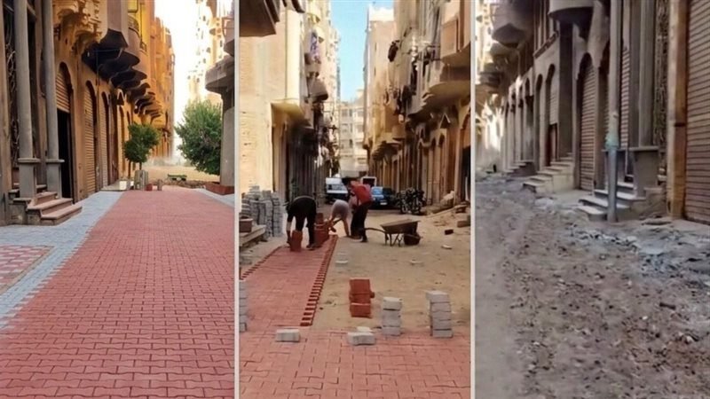 بالصور.. أهالي "محلة مرحوم" بطنطا يرسمون ملحمة لتطوير شارع اليسر