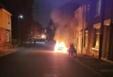 ملاحقة 3 ملثمين أحرقوا "معرض ألوميتال" في المحلة الكبرى