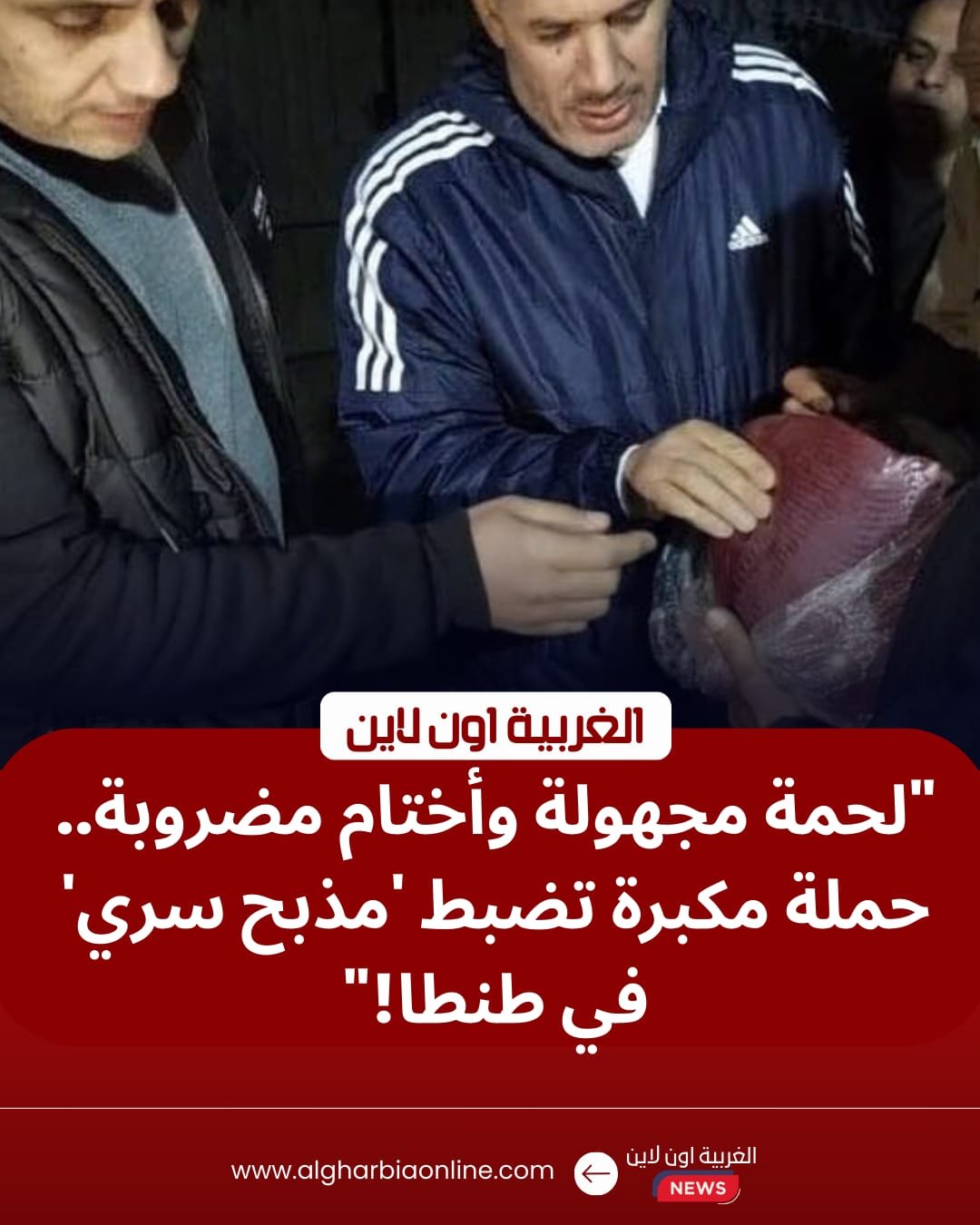 مداهمة "سلخانة" سرية بقرية برما.. ضبط 240 كجم لحوم خارج المجازر بطنطا