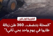 زحف المعدات الثقيلة لتطهير حي ثاني المحلة.. رفع 360 طن مخلفات في 24 ساعة