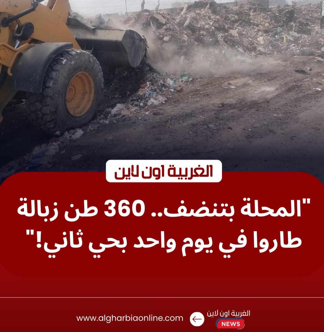 زحف المعدات الثقيلة لتطهير حي ثاني المحلة.. رفع 360 طن مخلفات في 24 ساعة