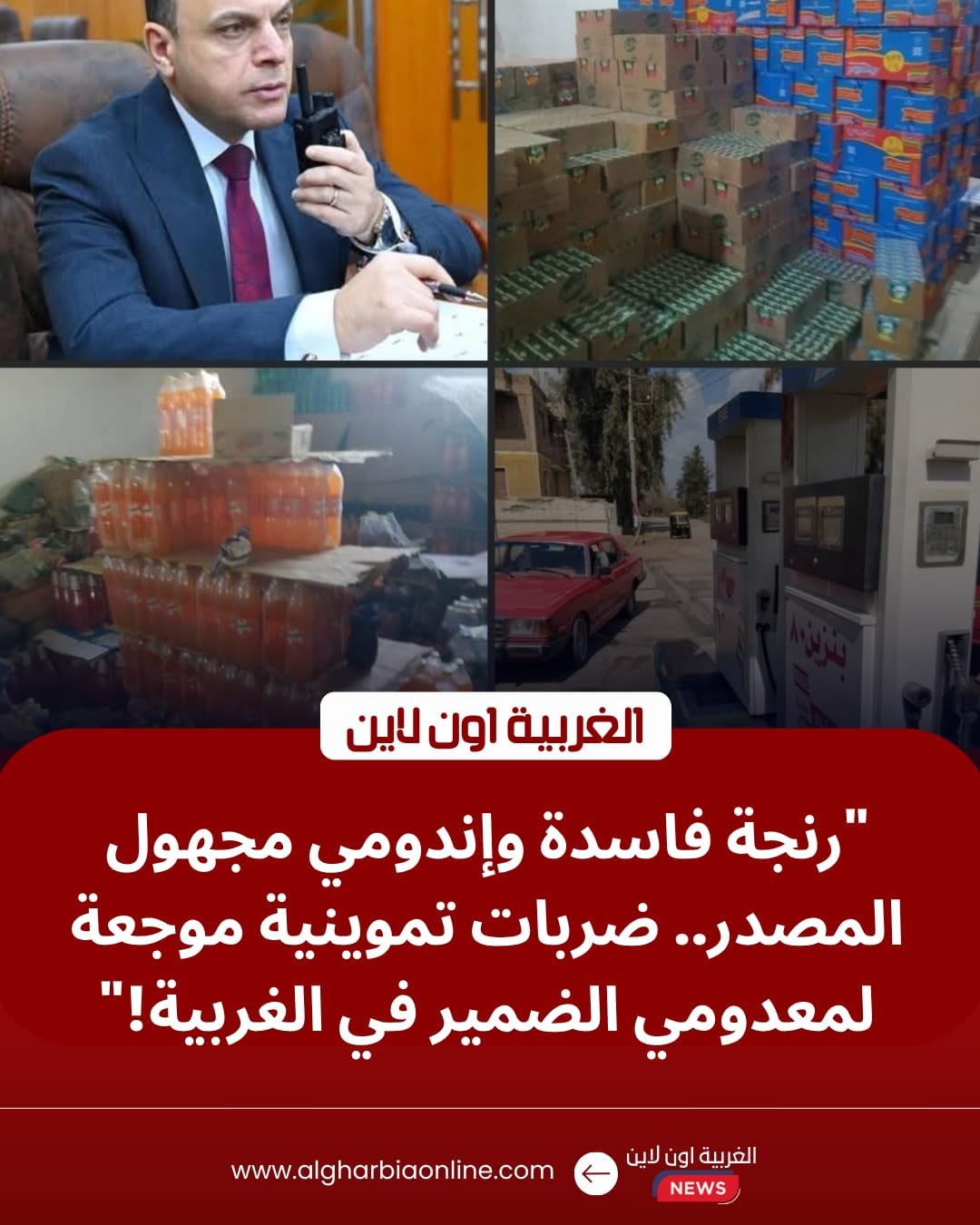 محافظ الغربية يضرب بيد من حديد: ضبط "إندومي" مجهول ورنجة فاسدة في حملات تموينية مكثفة