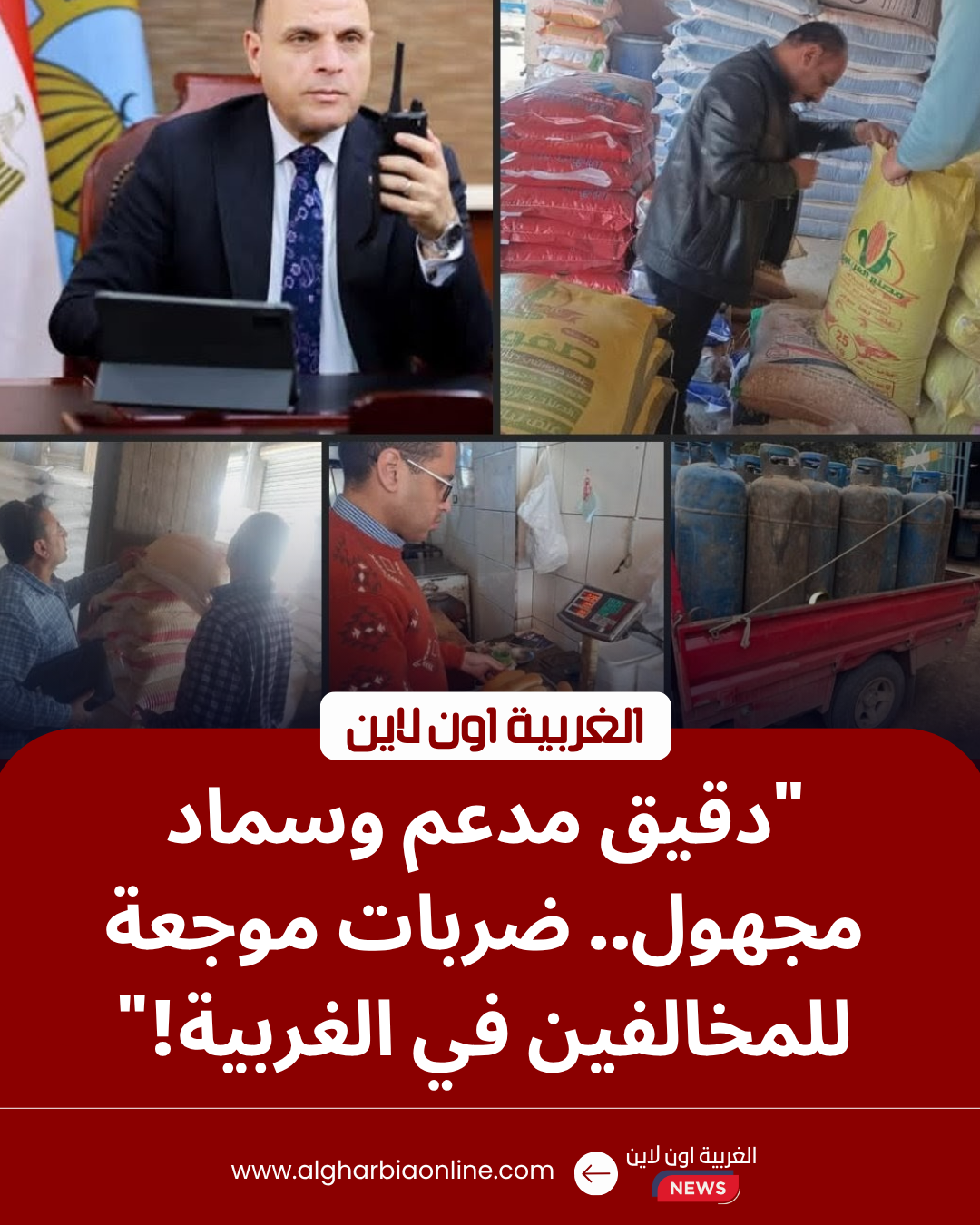 حملة تموينية في الغربية لضبط الدقيق المدعم والأسمدة بقطور