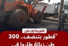 محافظ الغربية يخلص قطور من 300 طن مخلفات في حملة مكبرة