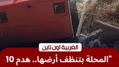 ضربة موجعة للمخالفين.. إزالة 10 حالات تعدٍ على الأراضي الزراعية في المحلة الكبرى