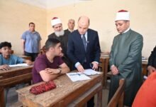 محافظ الغربية يتفقد لجان الإعدادية الأزهرية في طنطا