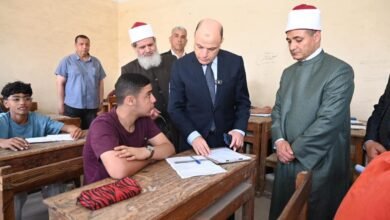 محافظ الغربية يتفقد لجان الإعدادية الأزهرية في طنطا