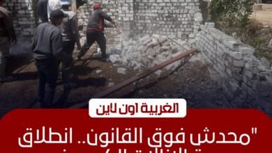 محافظ الغربية يطلق الموجة 29 لإزالة التعديات بمدن المحافظة