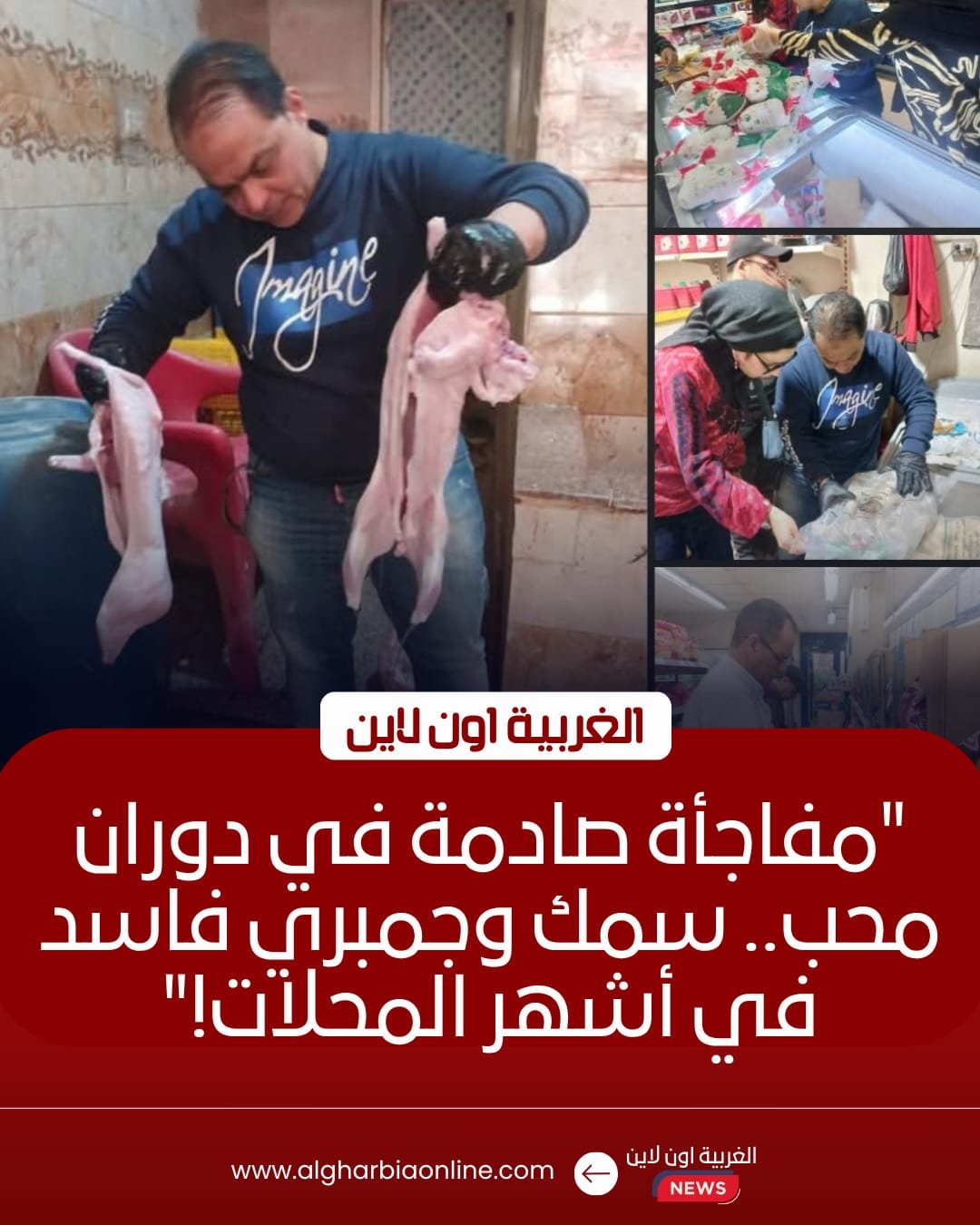 ضبط أغذية فاسدة ومنتهية الصلاحية داخل سوبر ماركت شهير بالمحلة