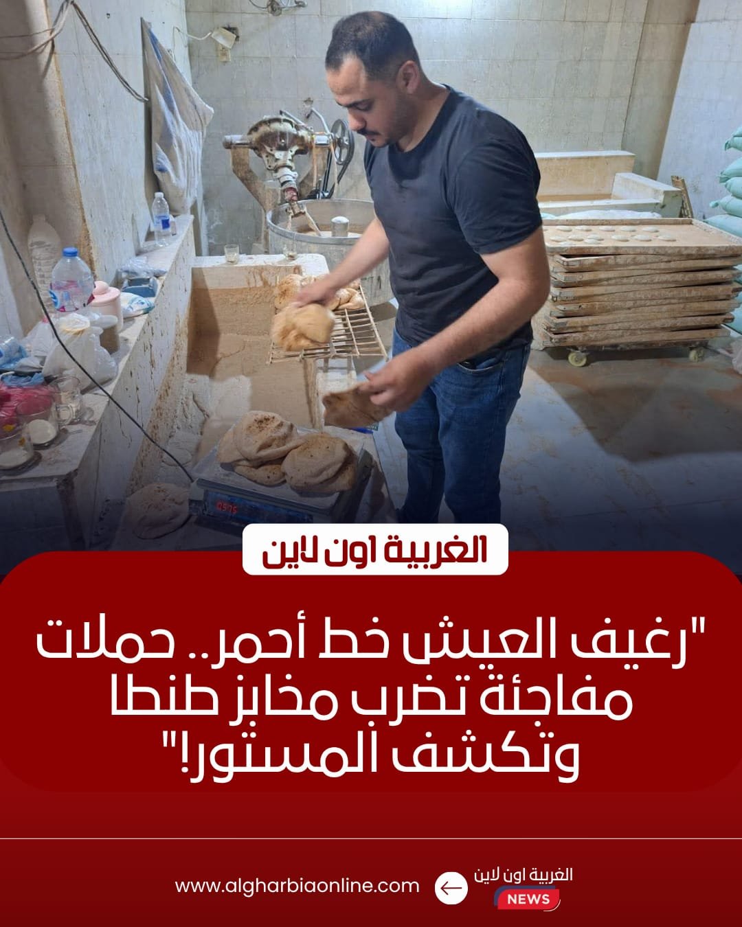 تحرير 11 محضرًا لمخابز طنطا في حملة رقابية بـ "برما وكفر الحما"
