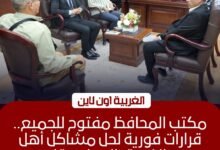 محافظ الغربية يلتقي المواطنين لحل شكاوى المرافق في طنطا