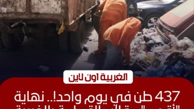 رفع 437 طن مخلفات وإزالة 14 بؤرة قمامة بمراكز الغربية