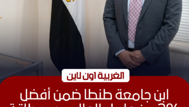ابن طنطا ضمن أفضل 2% من علماء العالم في الطاقة الحيوية