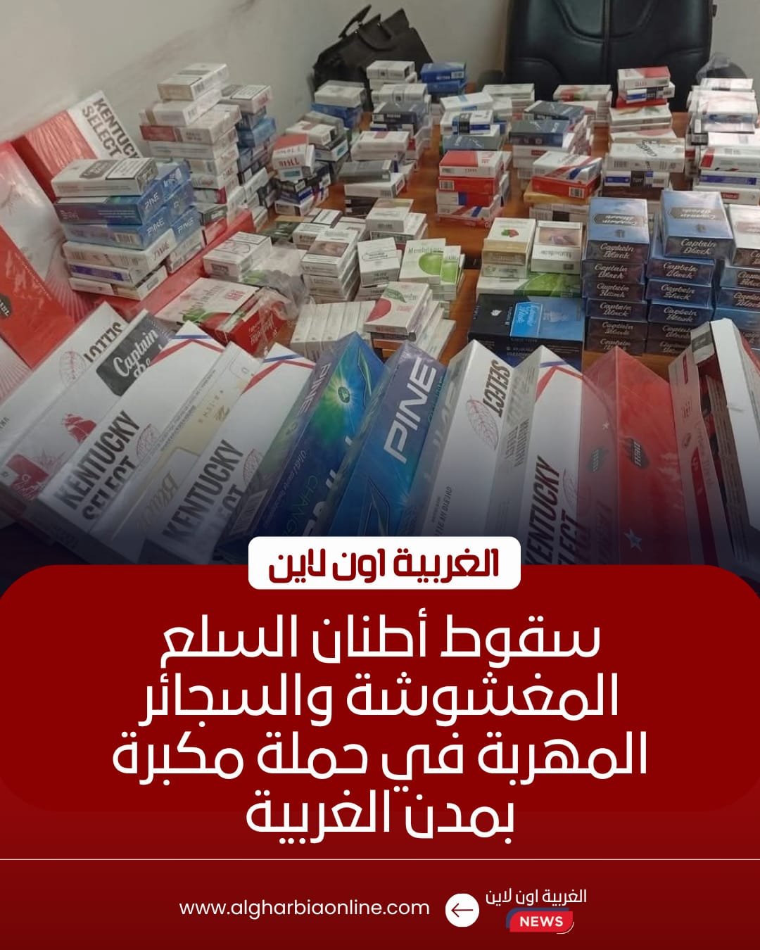 ضبط 3 أطنان سلع مهربة و782 علبة سجائر في حملات مكبرة بالغربية