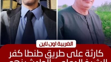 مصرع شخصين في تصادم مروع على طريق طنطا – كفر الشيخ الدولي