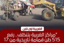 رفع 515 طن قمامة والقضاء على 17 بؤرة تلوث في مراكز الغربية