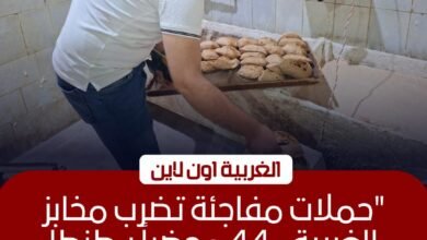 تحرير 44 محضرًا تموينيًا لمخابز مخالفة في طنطا وقطور ومراكز الغربية