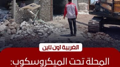 إزالة 5 حالات تعدٍ على الأراضي الزراعية بمركز المحلة في الغربية