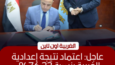 محافظ الغربية يعتمد نتيجة الإعدادية بنسبة نجاح 76.33%