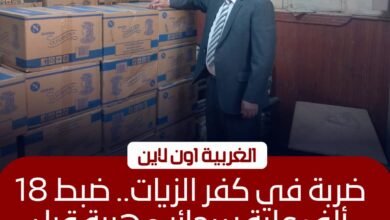 ضبط 18 ألف علبة سجائر مهربة في كفر الزيات 2 ضبط 18 ألف علبة سجائر مهربة في كفر الزيات