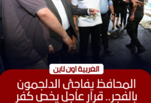 محافظ الغربية يتابع رصف طريق الدلجمون بكفر الزيات
