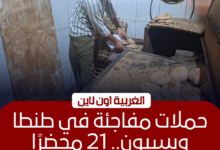 تحرير 21 محضرًا لمخابز مخالِفة في طنطا وبسيون خلال حملات تموينية