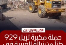 رفع 929 طناً من المخلفات بمراكز الغربية