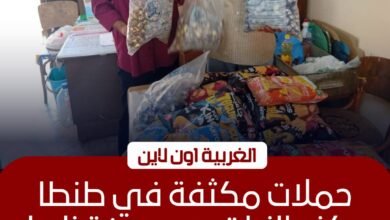 ضبط 3 أطنان سلع مجهولة الصلاحية وممنوعات في طنطا وكفر الزيات وبسيون