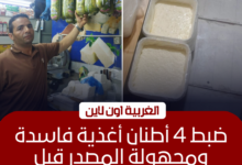ضبط 4 أطنان سلع فاسدة و1346 عبوة مخالفة بالغربية