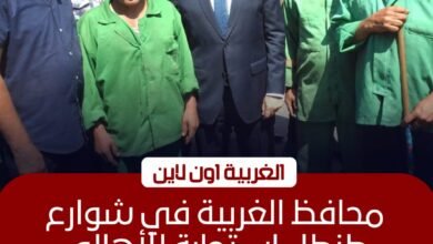 جولة مفاجئة لمحافظ الغربية بشوارع طنطا لرفع الإشغالات